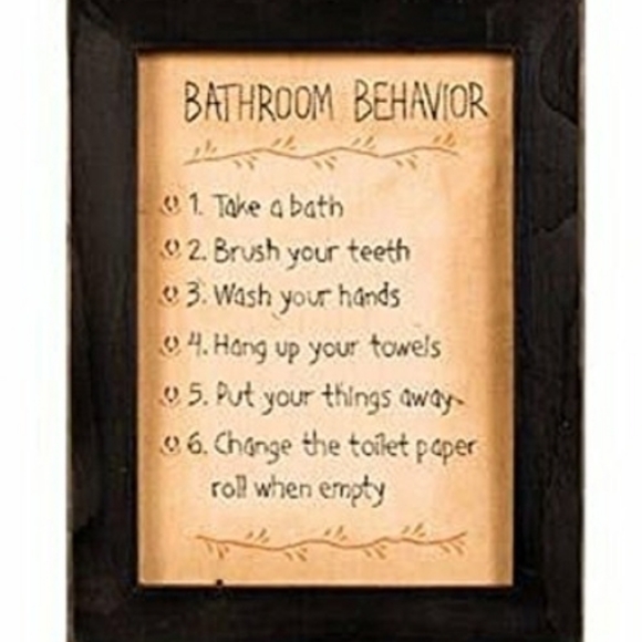 Kennedy's Other - Kennedy's Country Collection Behave‎ Bathroom Rules